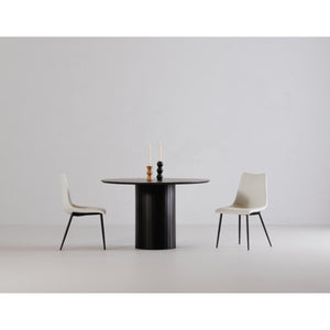 Moe's Povera Round Dining Table in Black Acacia
