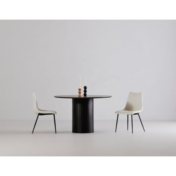 Moe's Povera Round Dining Table in Black Acacia