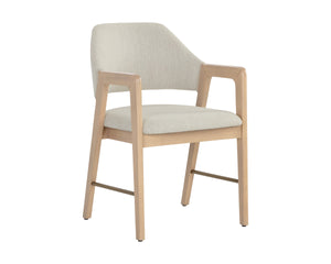 MILTON DINING ARMCHAIR - LIGHT WASH - MINA IVORY