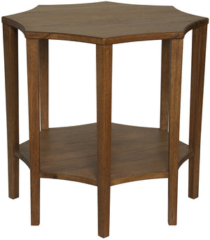 Ariana Dark Walnut Side Table in Walnut and Veneer