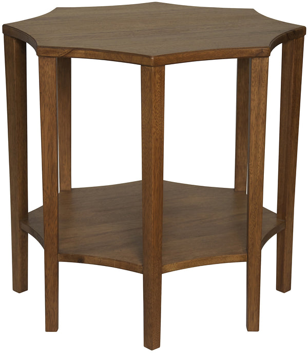Ariana Dark Walnut Side Table in Walnut and Veneer