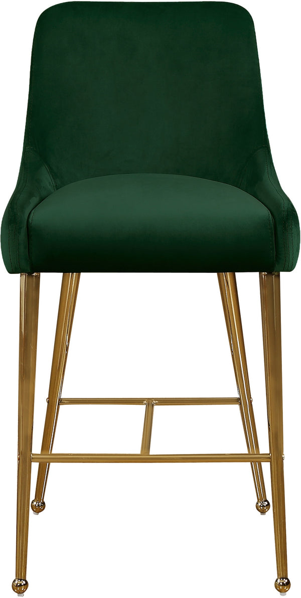 Irvin Stool In Green Velvet