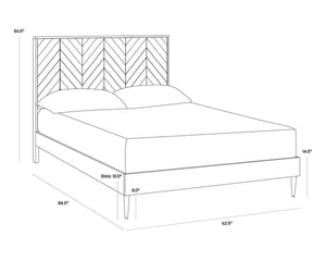 GREYSON BED - QUEEN - LIGHT ACACIA