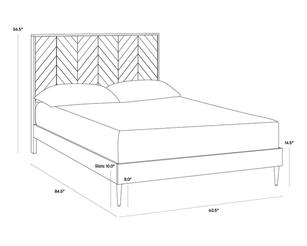 GREYSON BED - QUEEN - LIGHT ACACIA