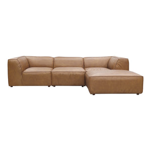 Moe's Form Lounge Modular Sectional Tan Leather