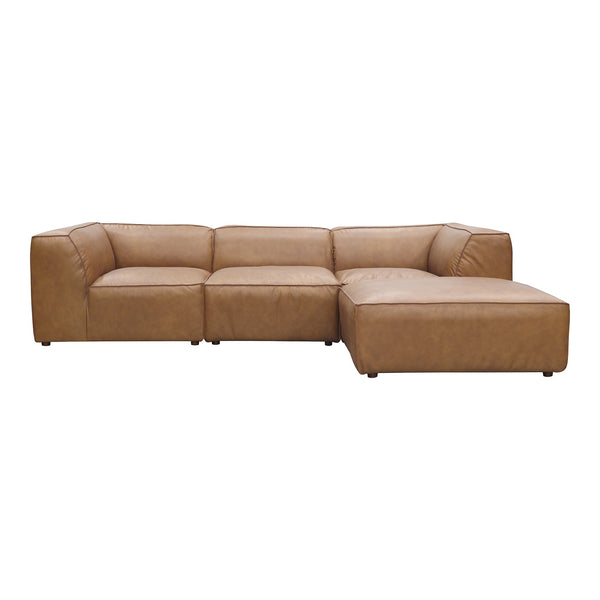 Moe's Form Lounge Modular Sectional Tan Leather