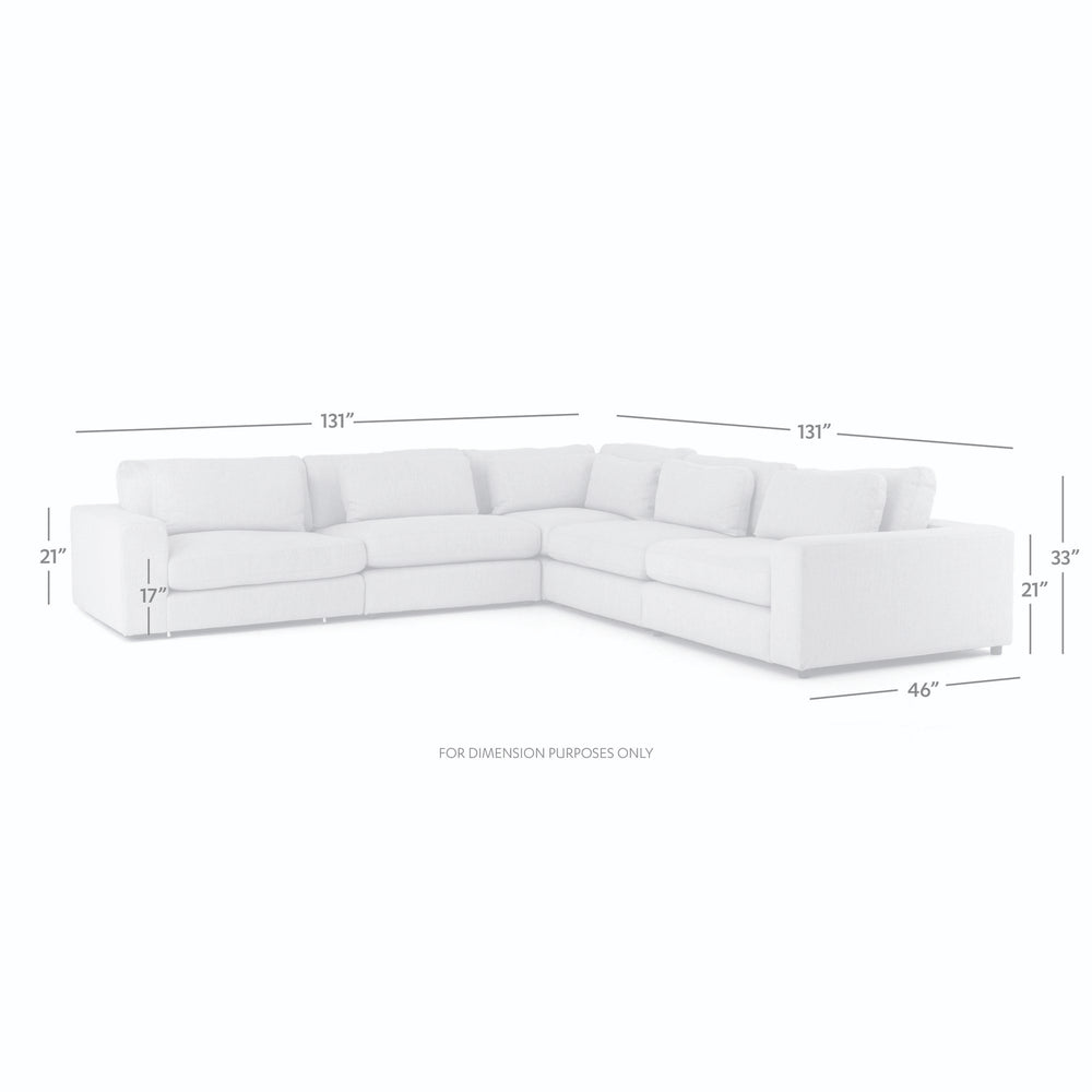 Bloor 5 Piece Sectional in Essence Natural