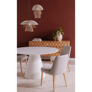 Otago 54" Round Dining Table in White