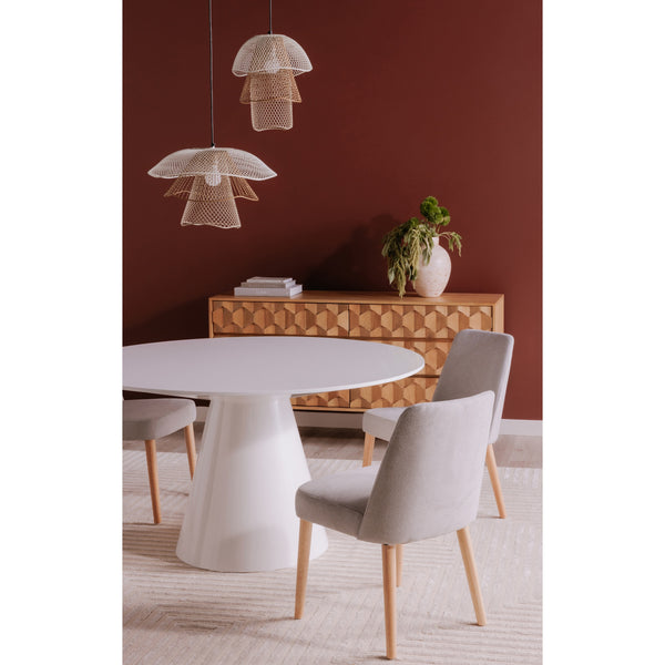 Otago 54" Round Dining Table in White