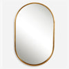 Varina Minimalist Gold Oval Mirror