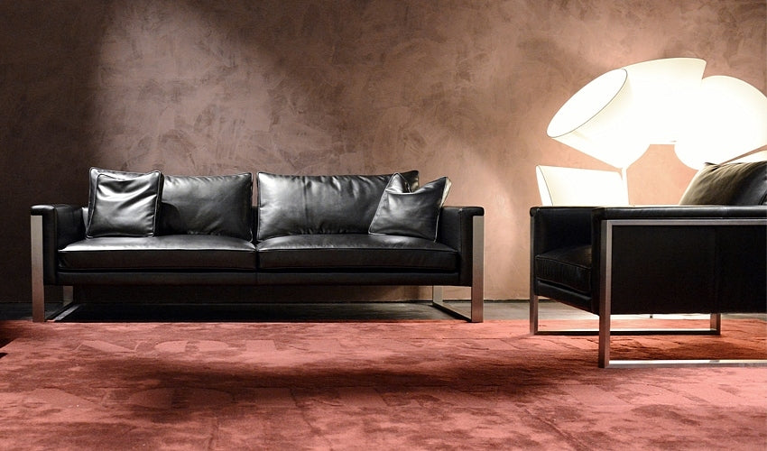 Boston Sofa - Black Leather