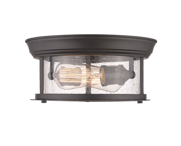 Sonna 2 Light Flush Mount in Bronze Finish