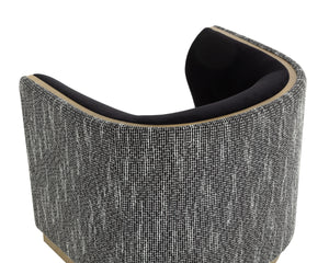 LARRON ARMCHAIR - ABBINGTON BLACK / HOBBES NIGHT
