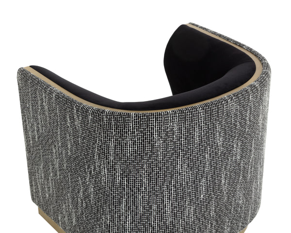 LARRON ARMCHAIR - ABBINGTON BLACK / HOBBES NIGHT