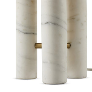 Medici Table Lamp In Chrcl And White Mrbl