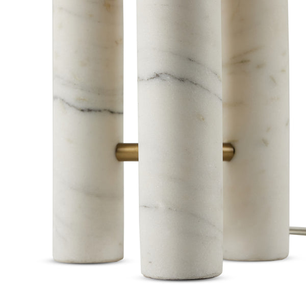 Medici Table Lamp In Chrcl And White Mrbl