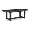 Glenn Oval Dining Table in Dark Brown Neem Wood