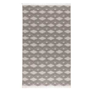 Geometric Pebble Gray Indoor/Outdoor Rug 8'x10'