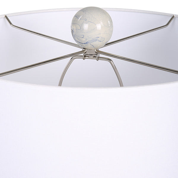 Waves Blue & White Accent Lamp