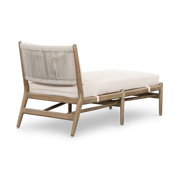 Rosen Outdoor Chaise In Natural Eucalyptus