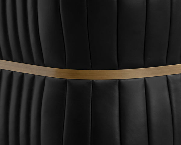 TRYOR LOUNGE CHAIR - VINTAGE BLACK NIGHT LEATHER