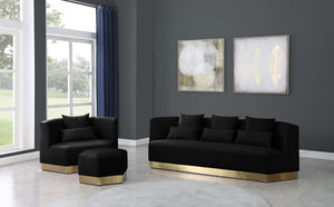 Dianna Sofa In Black Velvet