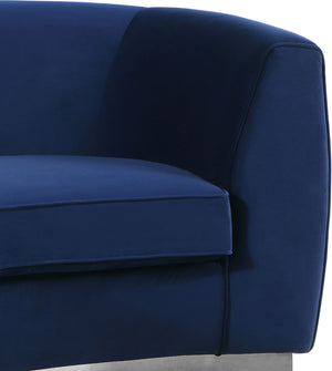 Crystal Chair In Navy Velvet and Chrome