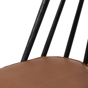 Lewis Windsor Chair W Cushion In Black Oak