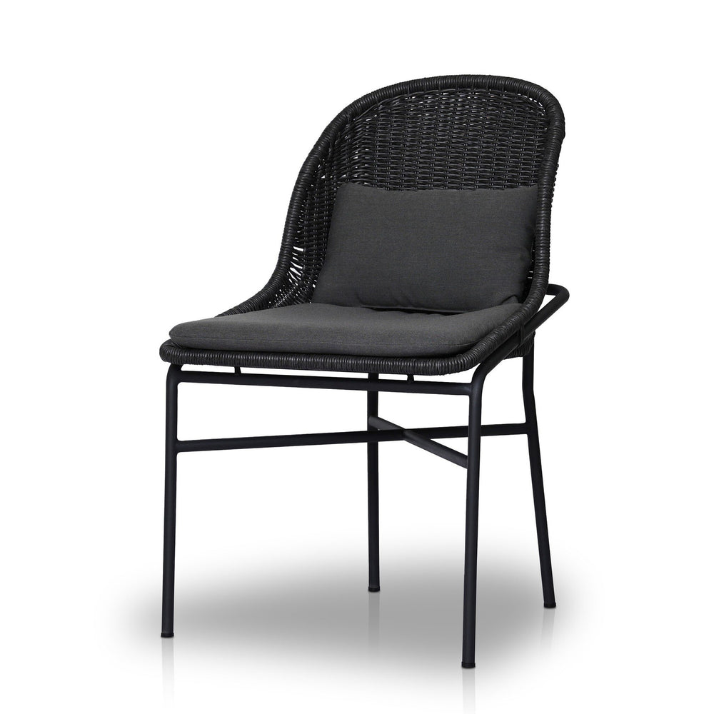 Jericho Outdoor Dining Chair In Vintage Coal And Charcoal Iron And Arashi Graphite