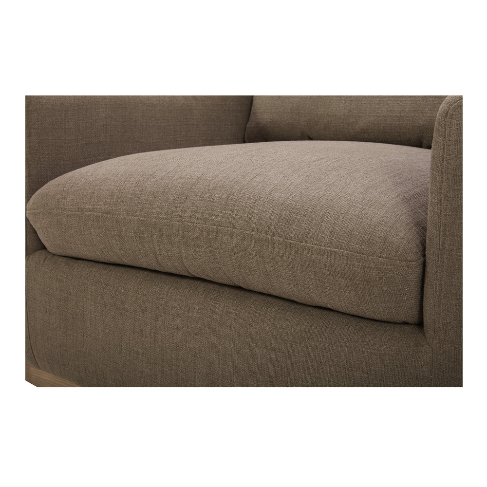 Moe's Linden Swivel Chair in Soft Taupe with Cushion