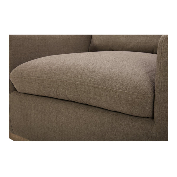 Moe's Linden Swivel Chair in Soft Taupe with Cushion