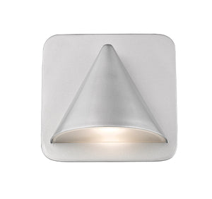 Obelisk 1 Light Outdoor Wall Sconce in Silver Finish