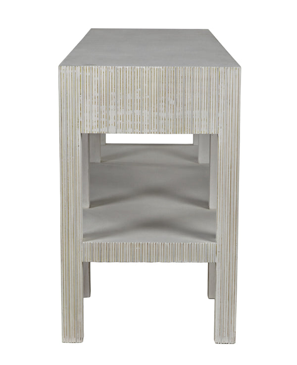 Conrad Mahogany and Veneer Console in White Wash Finish