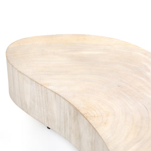 Avett Coffee Table Short Piece In Bleached