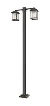 Portland 2 Light Outdoor Post Mounted Fixture in Oil Rubbed Bronze Finish