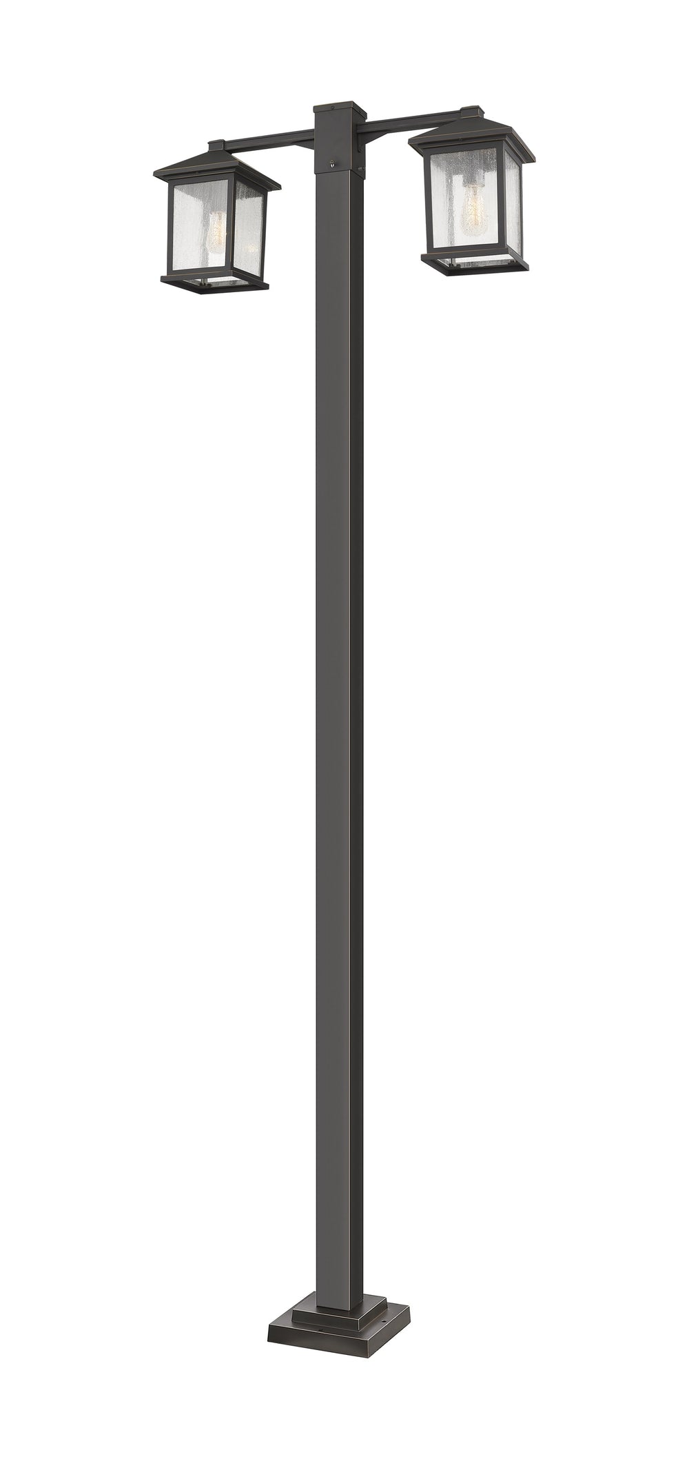 Portland 2 Light Outdoor Post Mounted Fixture in Oil Rubbed Bronze Finish