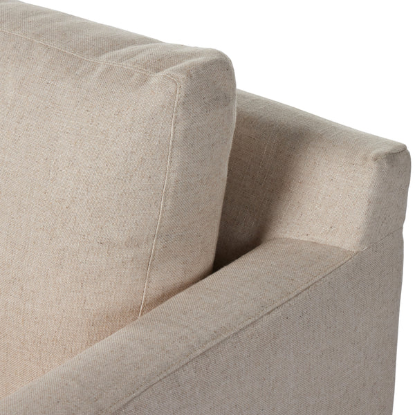 Hampton Slipcover Sofa In 93" In Evere Oatmeal