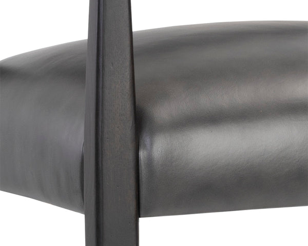 KEAGAN COUNTER STOOL - BRENTWOOD CHARCOAL LEATHER