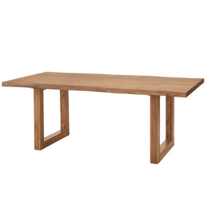 Windsor 79" Live-Edge Dining Table Wooden Legs In Natural