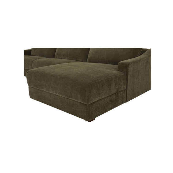 Moe's Farrow Sectional Cedar Green with Right Chaise