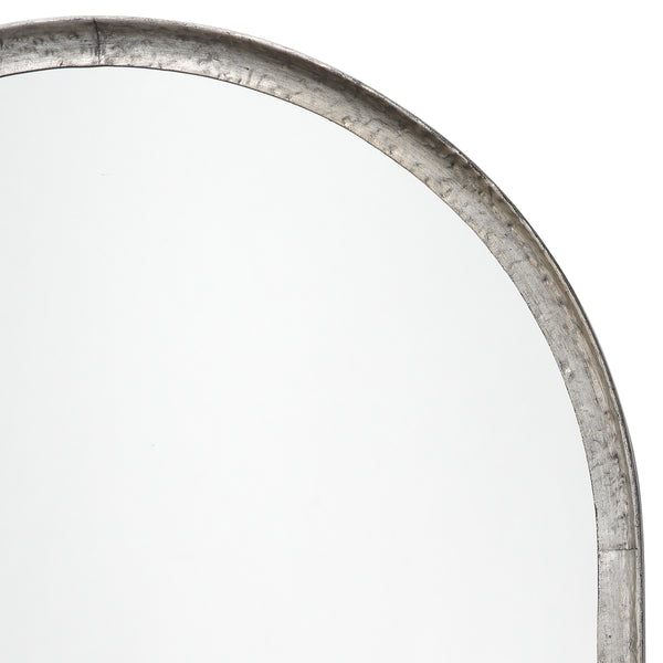 Arch Iron Wall Mirror, Silver