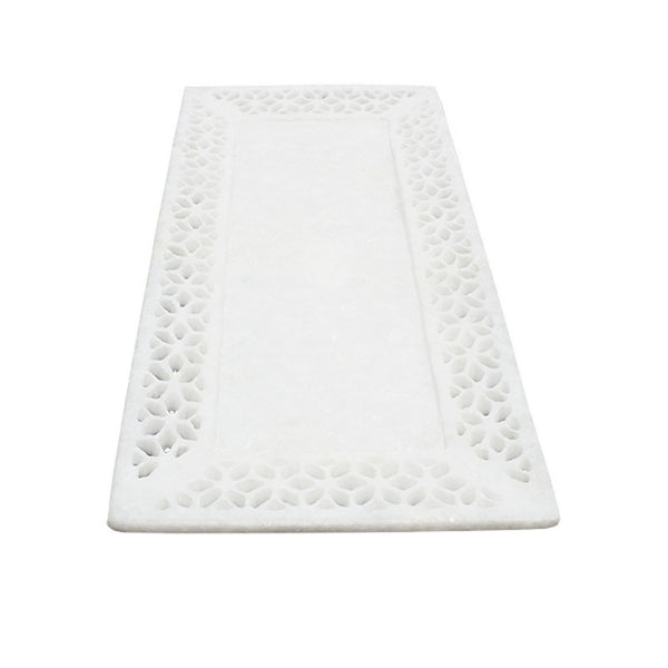 Jali Carved Marble Tray