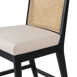 Antonia Cane Armless Bar + Counter Stool - Savile Flax