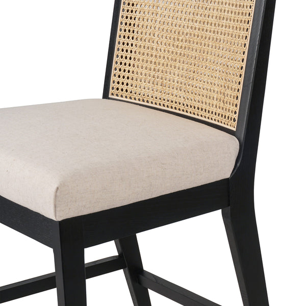 Antonia Cane Armless Bar + Counter Stool - Savile Flax