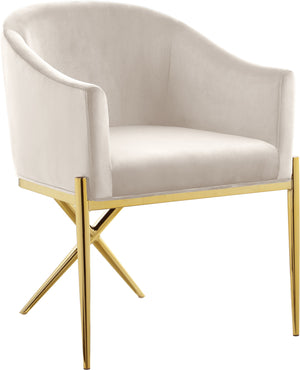 Doris Dining Chair In Cream Velvet