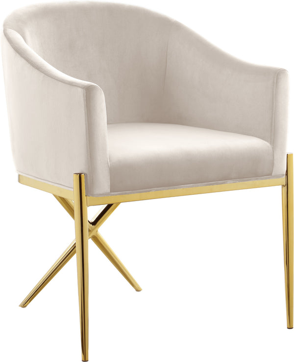 Doris Dining Chair In Cream Velvet