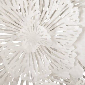 Flower Wall Art White, Large