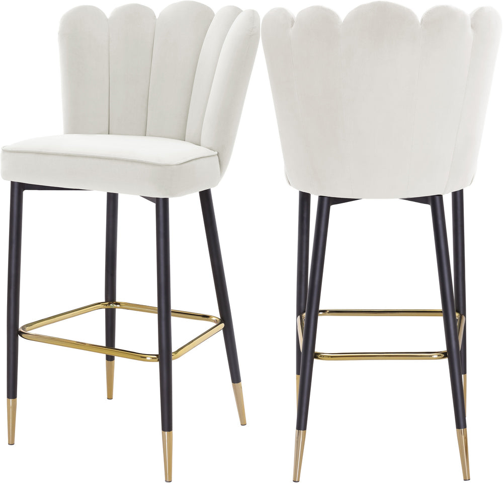 Anita Stool In Cream Velvet
