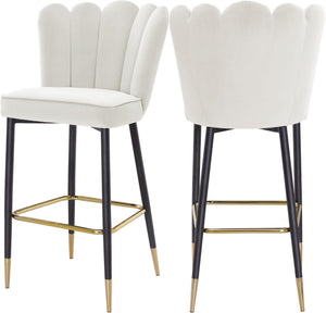 Anita Stool In Cream Velvet