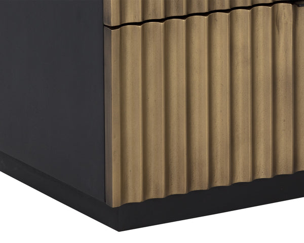 CARLIN NIGHTSTAND - BLACK / ANTIQUE BRASS
